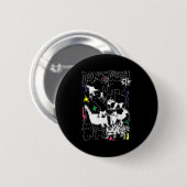 Funny Cats Don't Touch Me Cat Lovers Men Women Button (Vorne & Hinten)