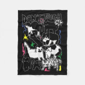 Funny Cats Don't Touch Me Cat Lovers Men Women  Fleecedecke (Vorderseite)