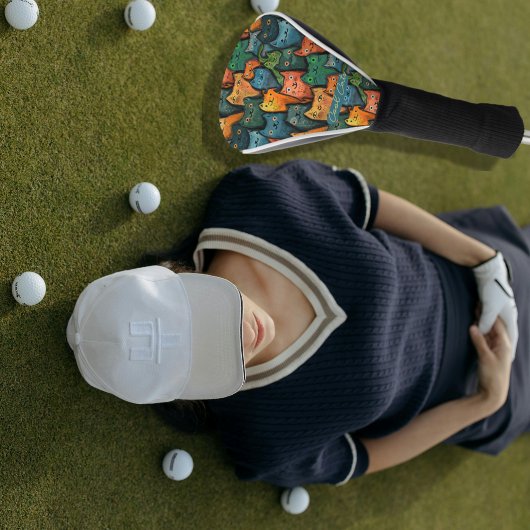 Funny Cats farblich Golf Headcover