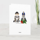 Funny Cats Formal Birthday wünscht Karte (Rückseite)