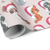 Funny Cats Frohe Weihnachten Weihnachten Hübsch Geschenkpapier (Rolleneckpunkt)
