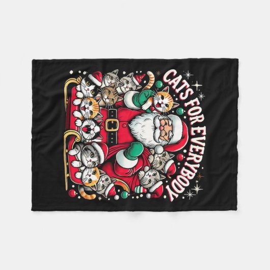 Funny Cats für alle Ugle Weihnachten Funny Funny W Fleecedecke (Vorderseite (Horizontal))