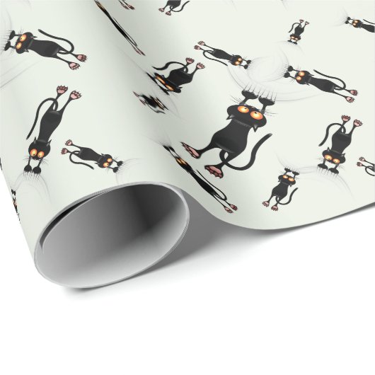 Funny Cats Geschenkpapier (Rolleneckpunkt)