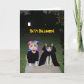 Funny Cats Halloween Karte (Vorderseite)