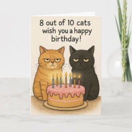 Funny cats Happy Birthday card Karte