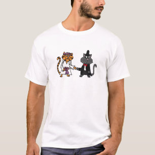 Funny Cats Hochzeit Kunst, Dichtung und Musik T-Shirt