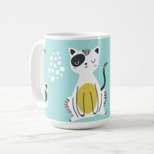 Funny Cats illustrieren Pastelltee-Tasse Kaffeetasse