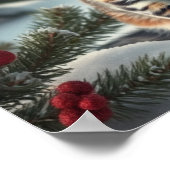 Funny Cats in Preppy Winter Attire and Hats Poster (Ecke)