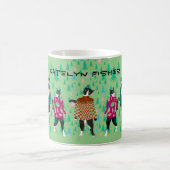 Funny Cats in Ugly Christmas Sweaters grün Kaffeetasse (Mittel)