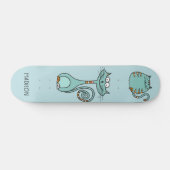 Funny Cats individuelle Name & color Skateboard (Horizontal)