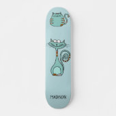 Funny Cats individuelle Name & color Skateboard (Vorne)