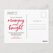 Funny Cats ist ein fröhlicher Feiertag Gruß Postkarte (Rückseite)