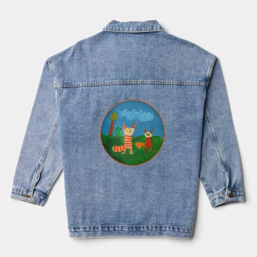 Funny Cats Jeansjacke (Rückseite)
