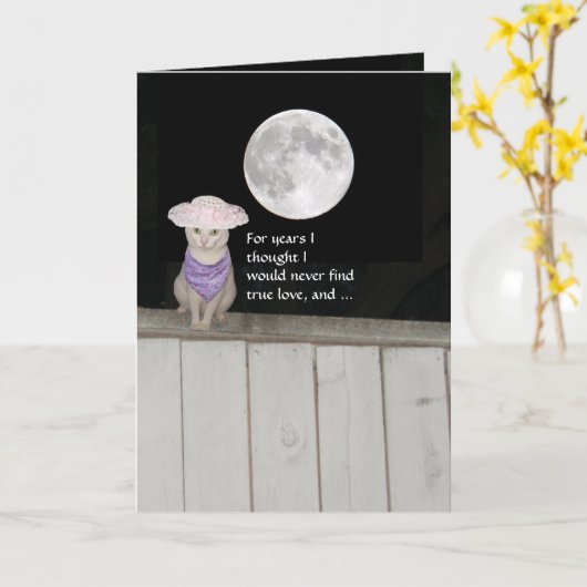 Funny Cats Jubiläum des Ehemanns Karte (Gelbe Blume)