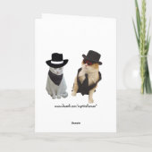 Funny Cats Jubiläum Karte (Rückseite)