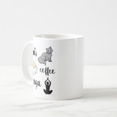 Funny Cats Kaffee Yoga Lover Kaffeetasse (Vorderseite Links)