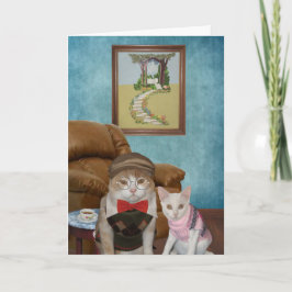 Funny Cats/Kätzchens Vatertag Karte