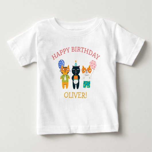 Funny Cats Kitty Birthday Gast Ehrenmitglied T - S Baby T-shirt (Vorderseite)