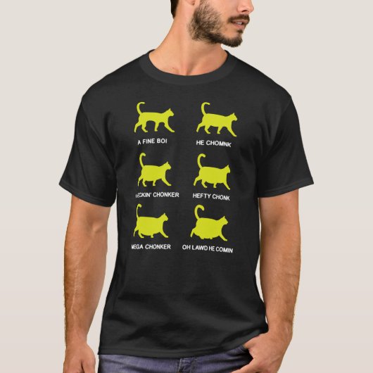 Funny Cats Meme Shirt Cute Kittens Chonk Cat Chart (Vorderseite)