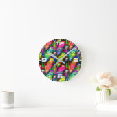Funny Cats Muster-54578 Runde Wanduhr (Zuhause)