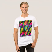 Funny Cats Muster-54578 Tri-Blend Shirt (Vorderseite voll)