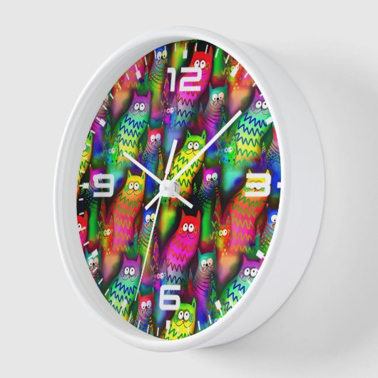 Funny Cats Muster-54578 Uhr (Winkel)