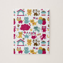 Funny Cats Muster Puzzle