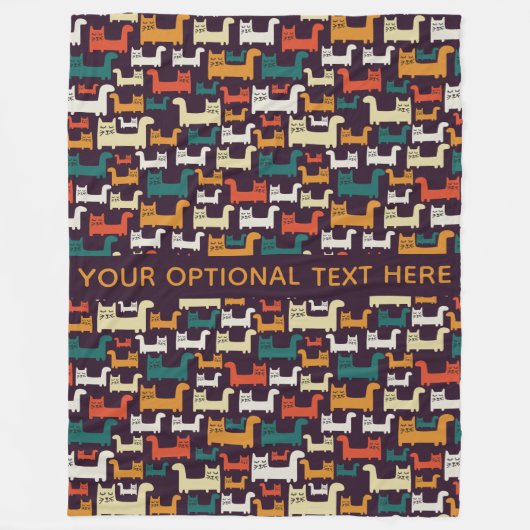 Funny Cats Mustertexte Vliesdecke Fleecedecke (Vorderseite)