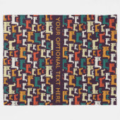 Funny Cats Mustertexte Vliesdecke Fleecedecke (Vorderseite (Horizontal))