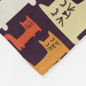 Funny Cats Mustertexte Vliesdecke Fleecedecke (Ecke)