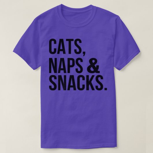 Funny Cats Nickerchen & Snacks Cat Owner Napping S T-Shirt (Design vorne)