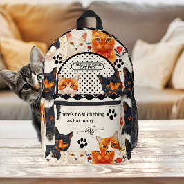 Funny Cats Niedlich Retro Chat Lover Bedruckter Rucksack