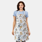 Funny Cats Pattern Kitchen Apron Schürze (Getragen)