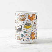 Funny Cats Pattern Mug For Cat Lovers Kaffeetasse (Mittel)