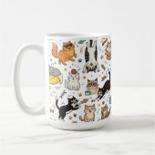 Funny Cats Pattern Mug For Cat Lovers Kaffeetasse (Links)
