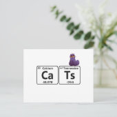 Funny Cats Periodische Tischelemente Funny Science Postkarte (Stehend Vorderseite)