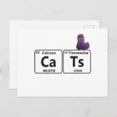 Funny Cats Periodische Tischelemente Funny Science Postkarte (Vorne/Hinten)