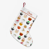 Funny Cats Personalisiert Kleiner Weihnachtsstrumpf (Vorderansicht (hängend))