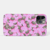 Funny Cats Pink Pattern Case-Mate iPhone Hülle (Rückseite (Horizontal))