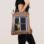 Funny Cats Pinkeln aus der Fenstertasche Tasche (Von Nahem)