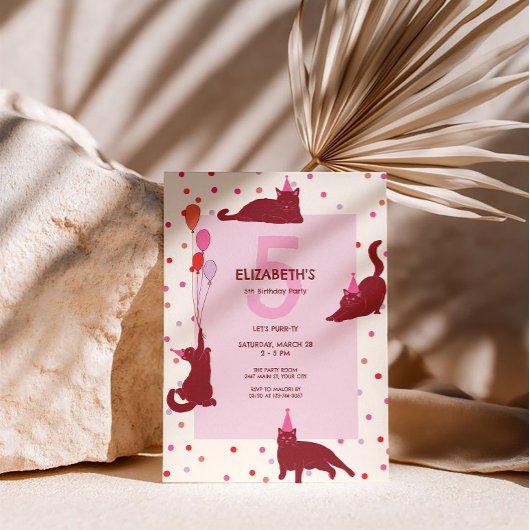 Funny Cats Purrfect Birthday Party Einladung