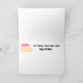 Funny Cats Sie sagten mir, es gäbe CAKE Birthday Karte (Innenseite)