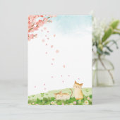 Funny Cats singen unter Kirschblüten Feiertagskarte (Stehend Vorderseite)