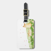 Funny Cats singen unter Kirschblüten Gepäckanhänger (Vorderseite vertikal)