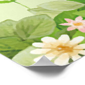 Funny Cats singen unter Kirschblüten Poster (Ecke)