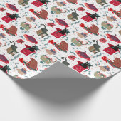 Funny Cats spielen in Weihnachtsboxen Geschenkpapier (Ecke)