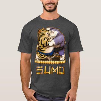 Funny Cats Sumo Wrestler Japanische Katze Sumo T-Shirt