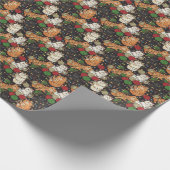 Funny Cats Tangled in Yarn Lights Christmas  Geschenkpapier (Ecke)