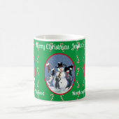 Funny Cats und Snowman Tale Personalisiert Kaffeetasse (Mittel)