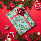 Funny Cats und Weihnachtsbaumwrapping Paper Geschenkpapier